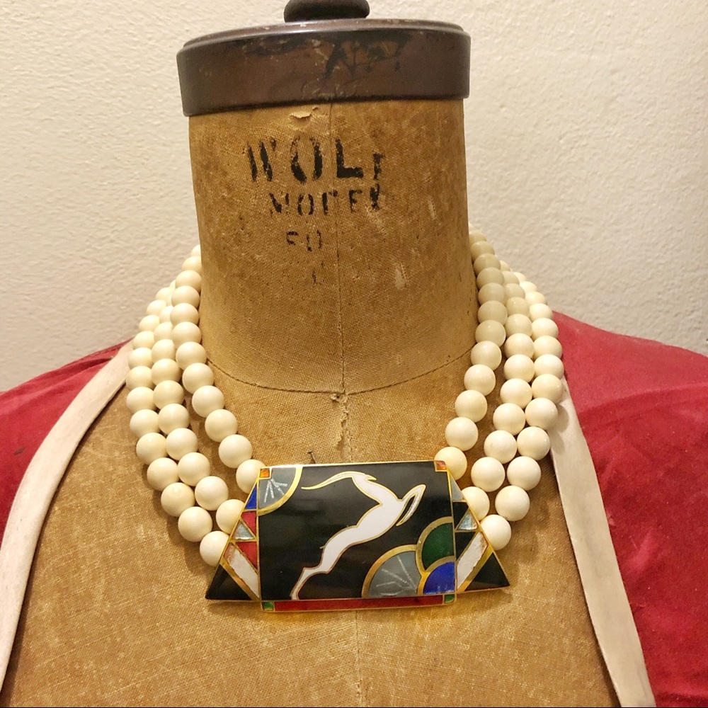 Vintage Ivory & Champleve (cloisonné) by David Kuo